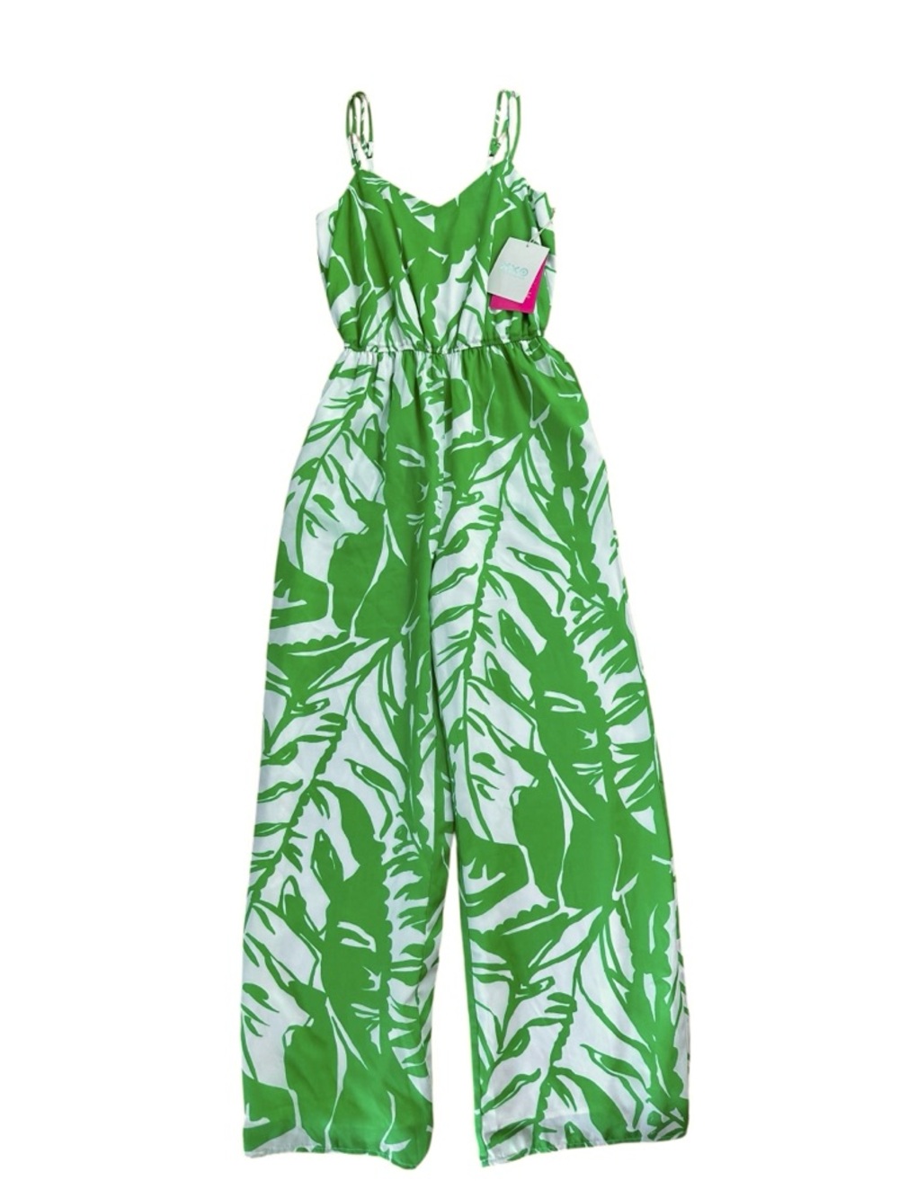 Lilly Pulitzer for Target Green and White Leaf Print Jumpsuit